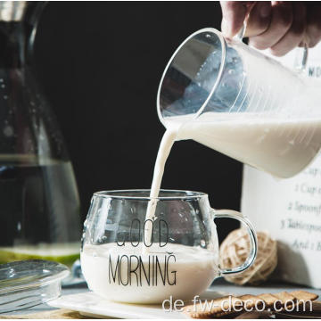 350 ml klare runde Kaffeesmilch -Trinkglas Tasse